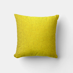 Coussin Art abstrait moderne de luxe jaune