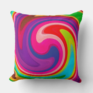 Coussin Art Abstrait moderne Swirl