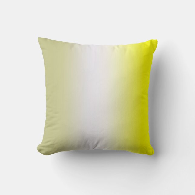 Coussin Art Abstrait Pastel Jaune Blanc Gris Soleil (Recto)