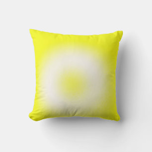 Coussin Art Abstrait Pastel Jaune Blanc Sunny
