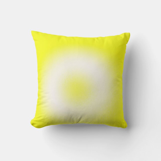 Coussin Art Abstrait Pastel Jaune Blanc Sunny (Recto)