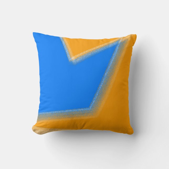 Coussin Art Abstrait Pastel Lavender Blue Orange (Recto)