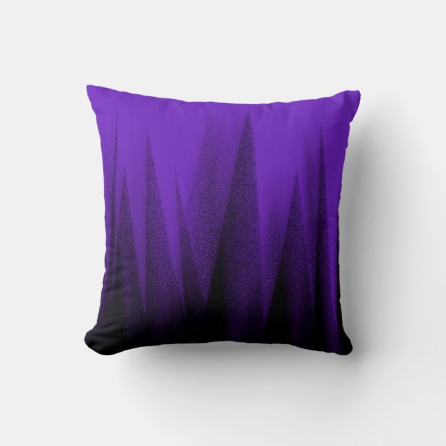 Coussin Art Abstrait Pastel Lavender violet noir (Recto)