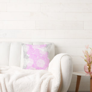 Coussin Art Abstrait Pink Grey Pastel Blanc Minimalisme