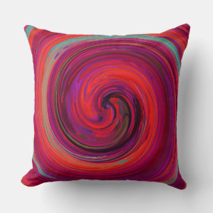 Coussin Art Abstrait Retro Swirl #8