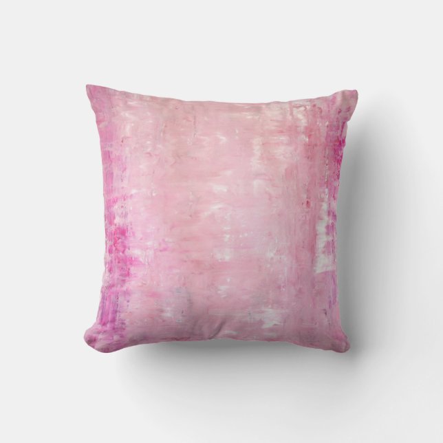Coussin Art abstrait rose de "élégance" (Recto)