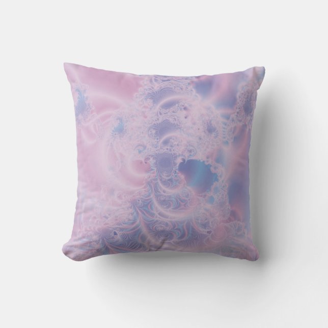 Coussin Art Abstrait Rose Lumineux (Recto)
