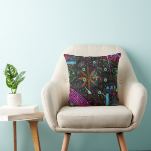 Coussin Art abstrait : Satellite