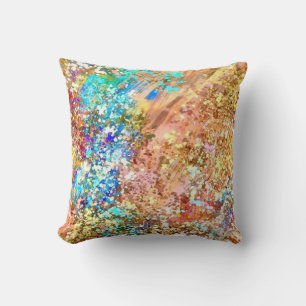 Coussin Art abstrait Taches de peinture et Projections