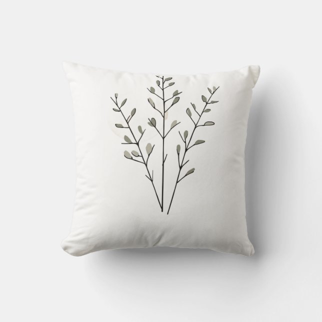 Coussin Art Abstrait Terreux Branche  (Recto)
