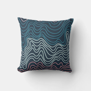 Coussin Art Abstrait Wavy Lines