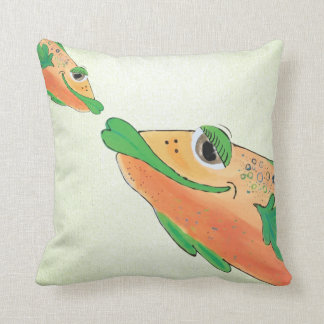 Coussin Art adorable lunatique et génial de poissons