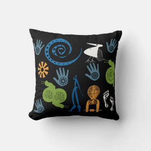 Coussin Art africain abstrait moderne contemporain