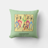 Coussin Art africain, Danse acrobatique (Recto)