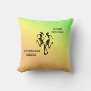 Coussin Art africain, danse colorée du bonheur