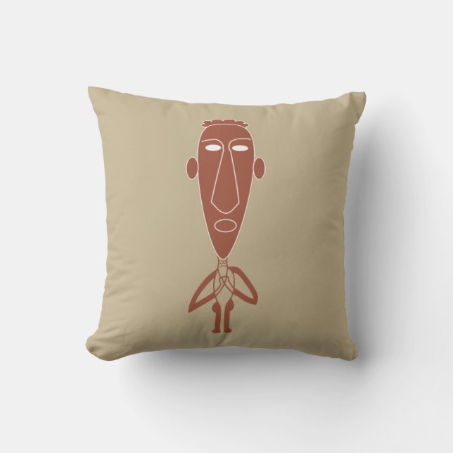 Coussin Art africain moderne abstrait (Recto)