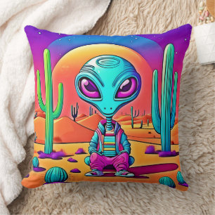 Coussin Art Alien Décontracté du Désert