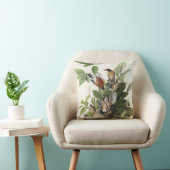 Coussin Art ancien nid d'oiseau Merle d'Amérique d'Audubon (Chaise)