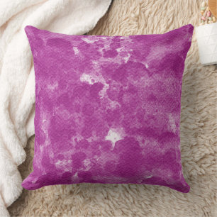 Coussin Art aquarelle magenta d'orchidée vibrante