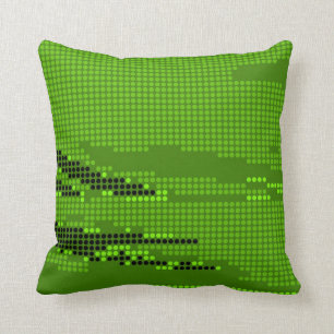 COUSSIN ART AU NÉON DE POINTS DE CHAUX VERTE RÉTRO
