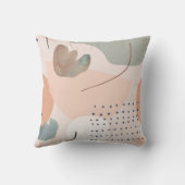 Coussin Art aux tons abstraits pêche et terreux (Verso)