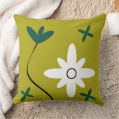 Coussin Art botanique abstrait de fleur de marguerite mini (Couverture)