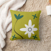 Coussin Art botanique abstrait de fleur de marguerite mini (Couverture)