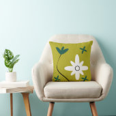 Coussin Art botanique abstrait de fleur de marguerite mini (Chaise)