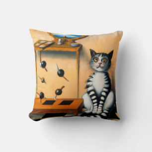 COUSSIN ART CHAT VINTAGE AMATEUR DE CHAT FANTAISISTE