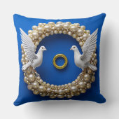 Coussin Art colombes de mariage (Verso)