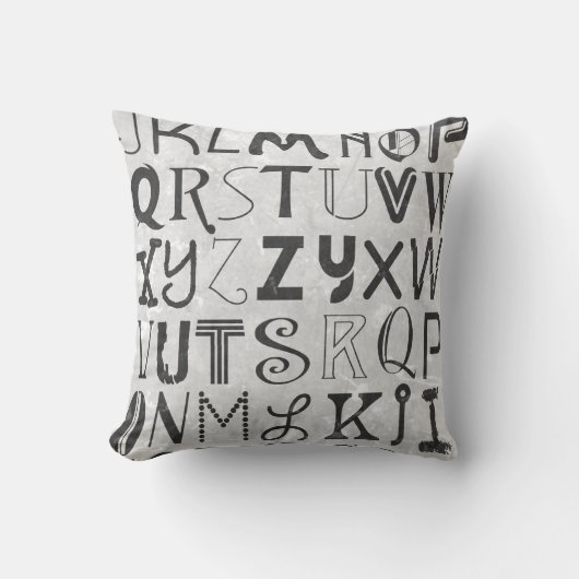 Coussin Art d'alphabet (Recto)