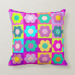 Coussin Art de bruit coloré lumineux floral