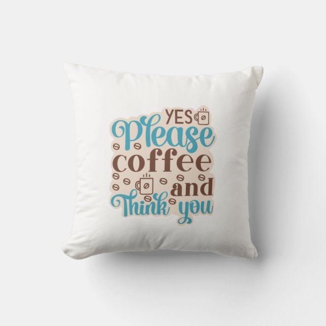 Coussin Art de café Café et pensez-vous (Recto)