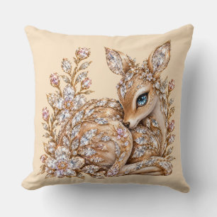 Coussin Art de cerf en cristal de luxe