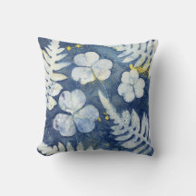 Art de cyanotype de trèfle bleu et blanc