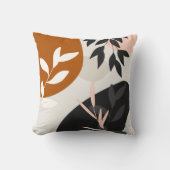 Coussin Art de feuilles abstraites (Recto)