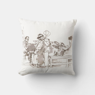 Coussin art de groupe de jazz