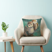 Coussin Art de hibou d'amis de hibou (Chaise)