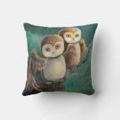 Coussin Art de hibou d'amis de hibou (Verso)