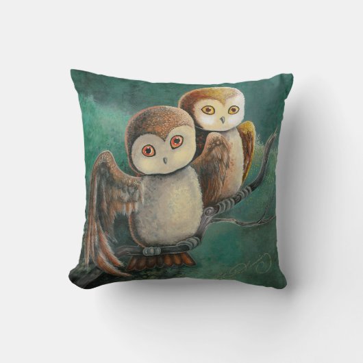 Coussin Art de hibou d'amis de hibou (Recto)