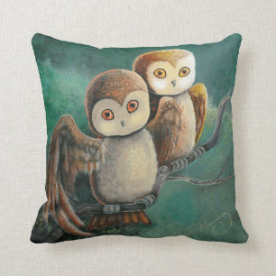 Coussin Art de hibou d'amis de hibou