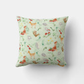 Coussin Art de hibou de lapin de Fox de cerfs communs (Verso)