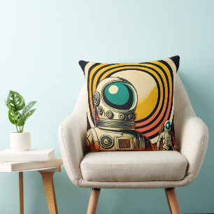 Coussin Art de l'atterrissage des astronautes de l'ère spa