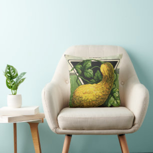 Coussin Art de l'étiquette de paquet de graines vintage Co