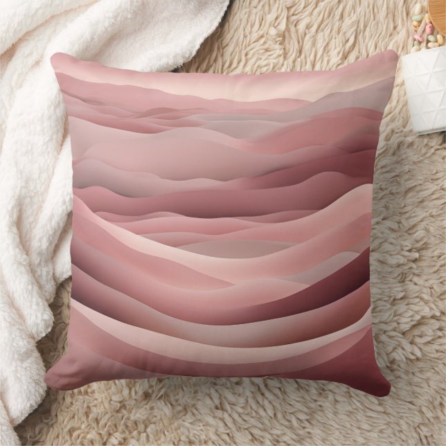 Coussin Art de l'IA rose de plage (Couverture)