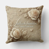 Coussin Art de l'IA Rose enchantée (Verso)