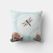 Coussin Art de libellule de fleur de Banksia (Recto)