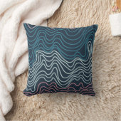 Coussin Art de lignes ondulées abstraites (Couverture)