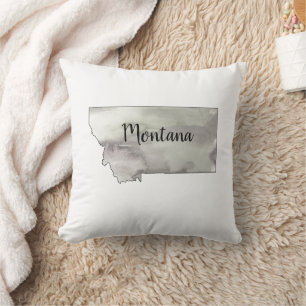 Coussin Art de l'illustration de l'État du Montana