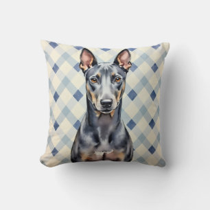 Coussin Art de motif diamant aquarelle Thai Ridgeback